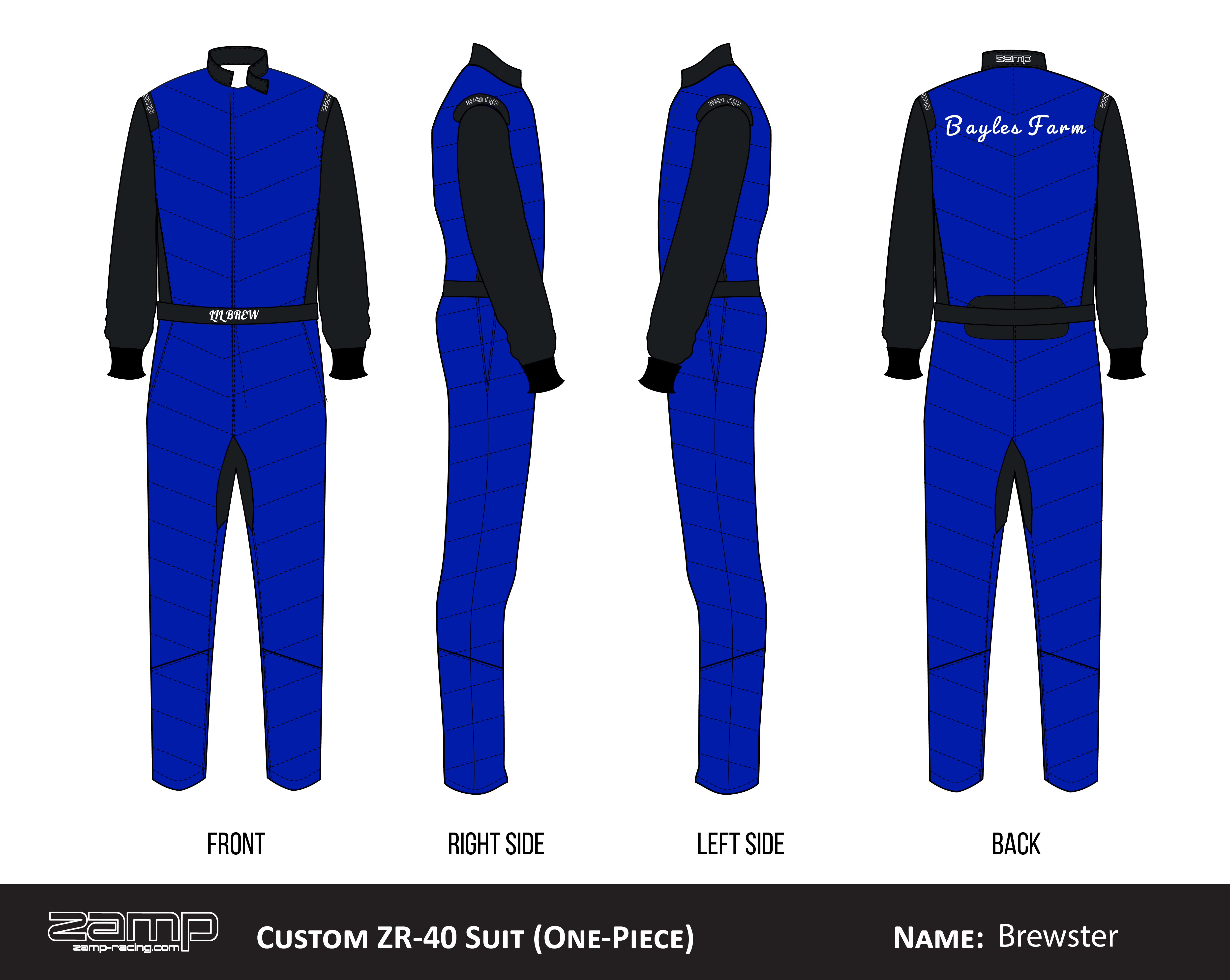 Custom Zamp racing suit