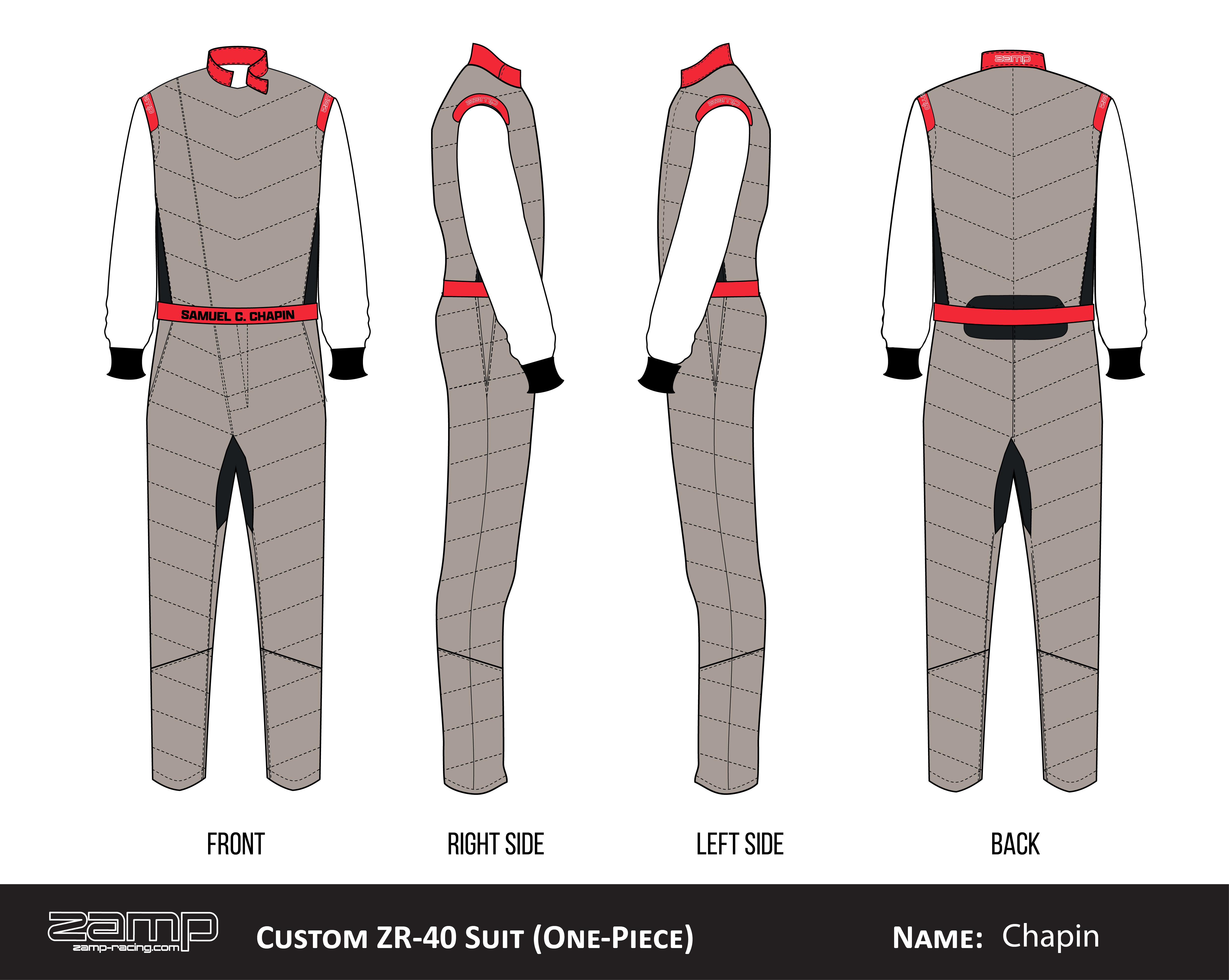 Custom Zamp racing suit