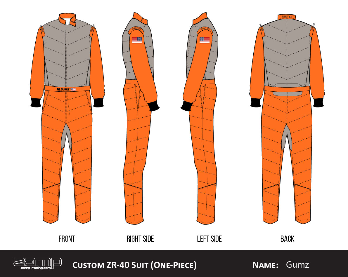 Custom Zamp racing suit