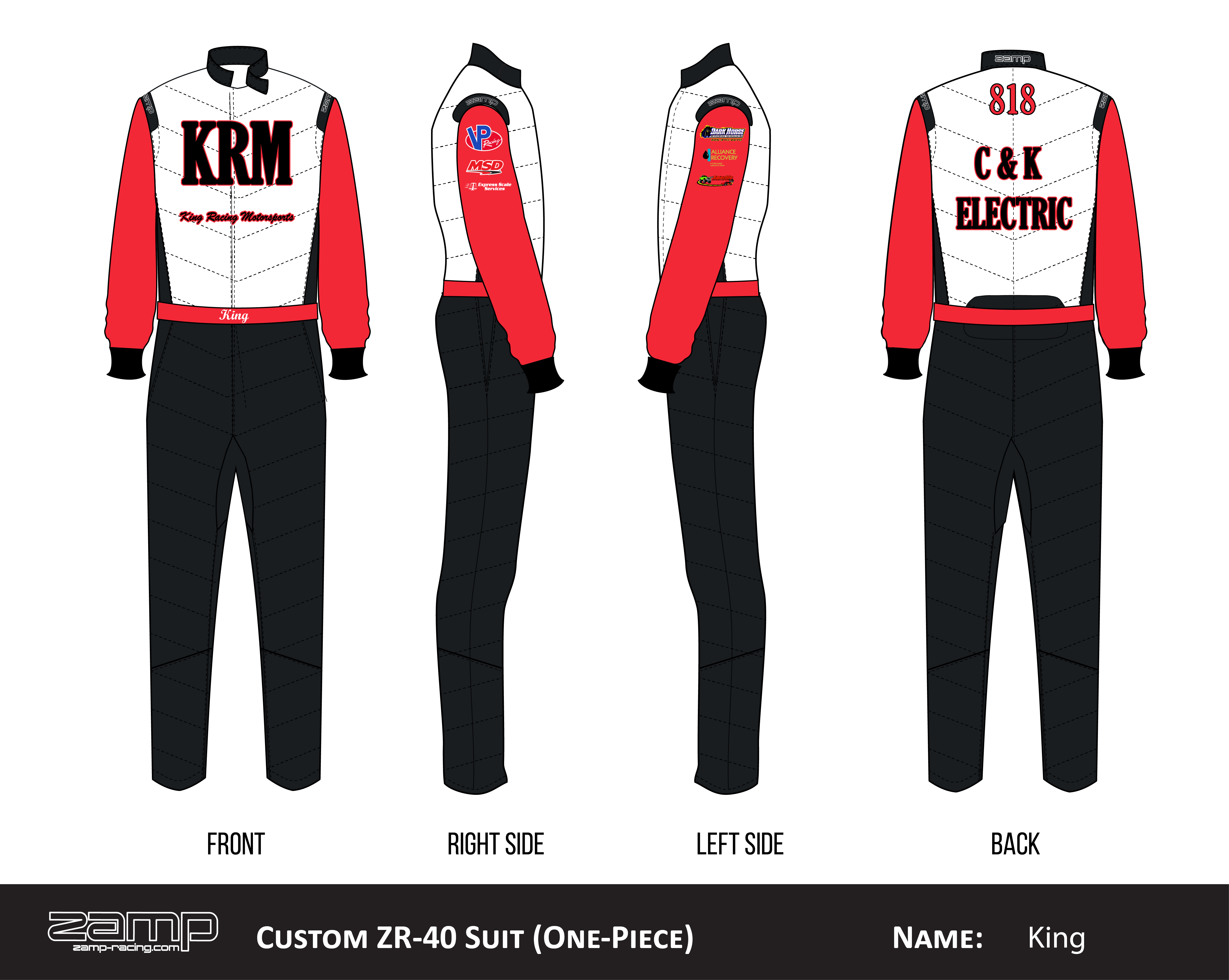 Custom Zamp racing suit