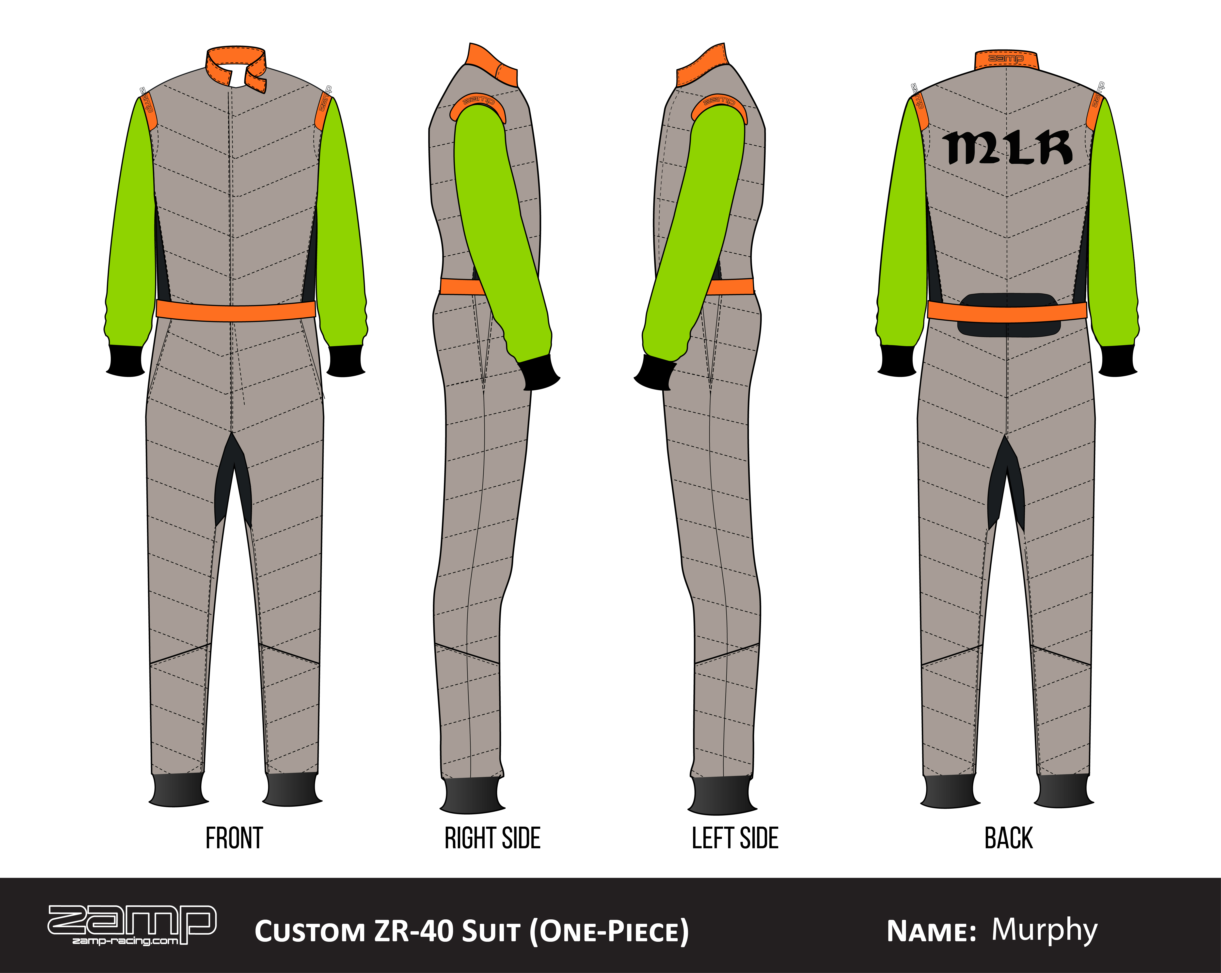 Custom Zamp racing suit