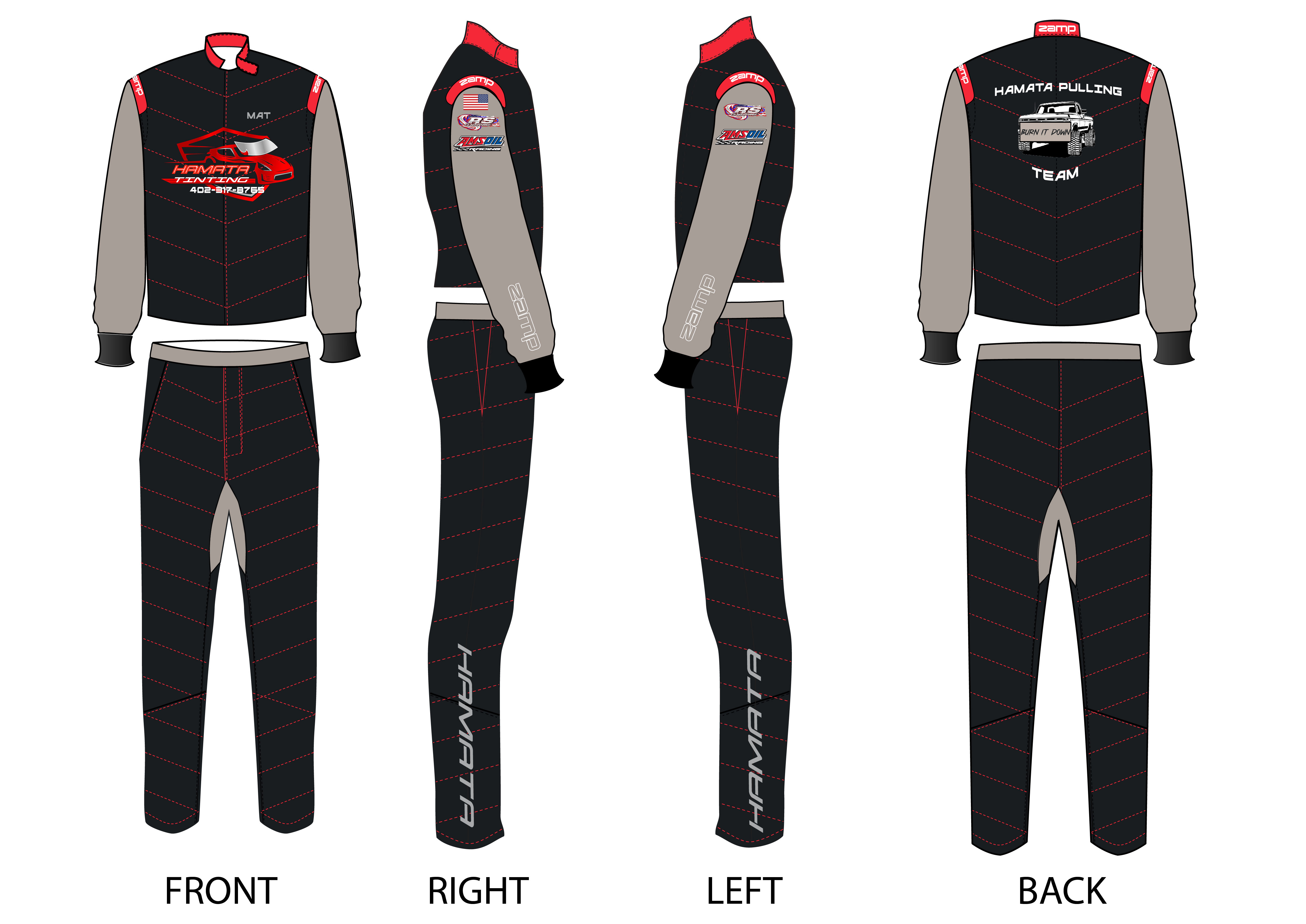 Custom Zamp racing suit