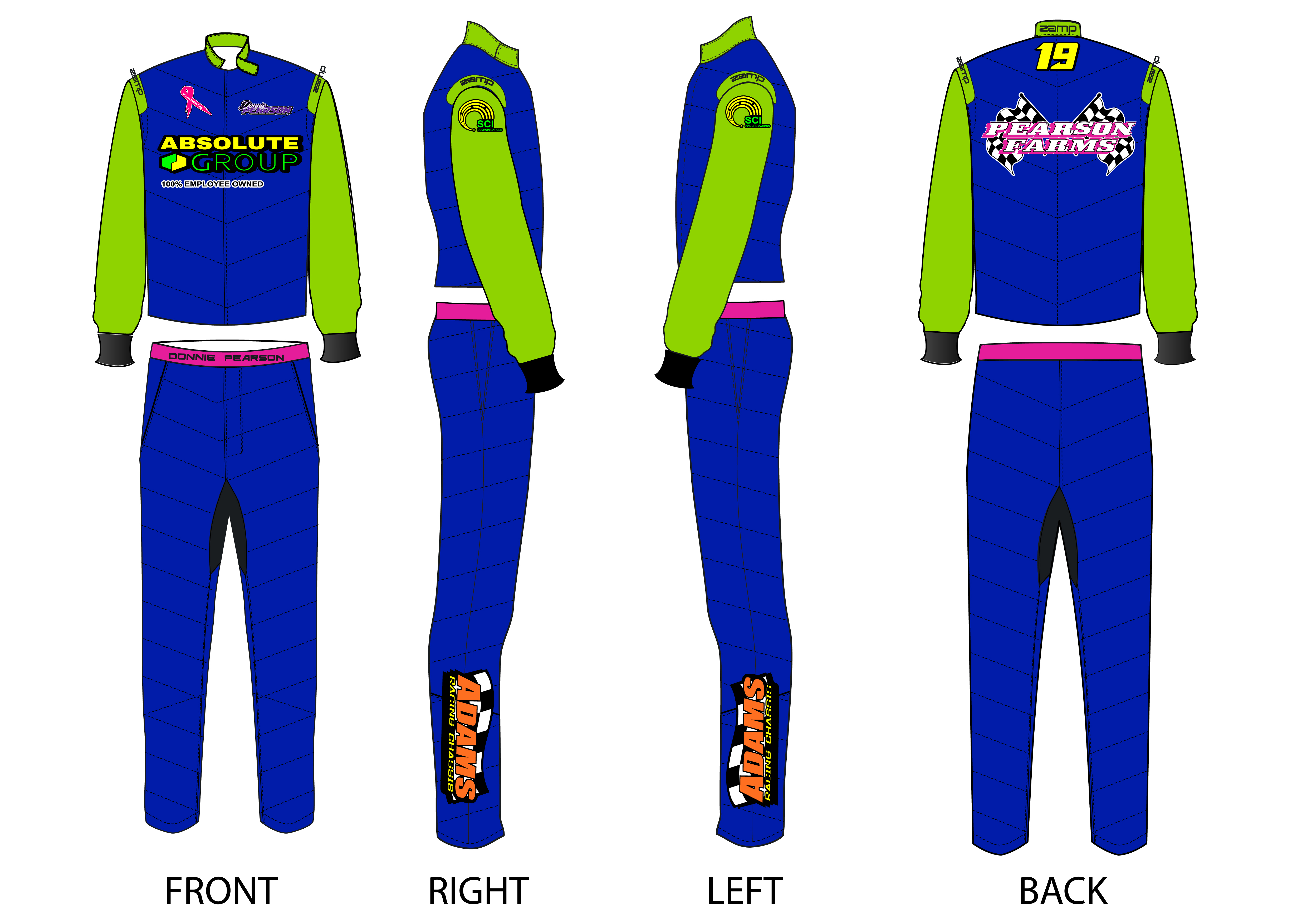 Custom Zamp racing suit
