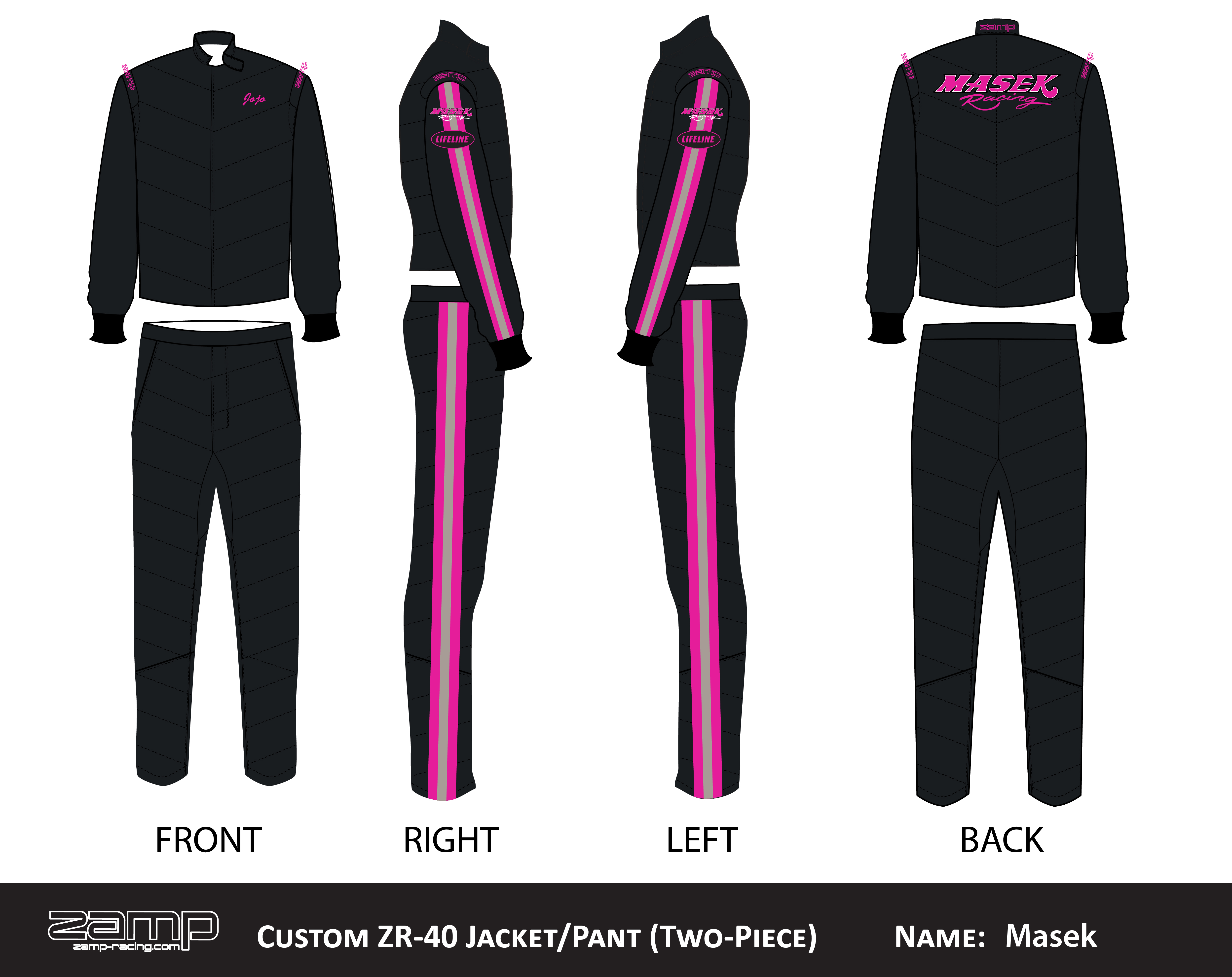 Custom Zamp racing suit