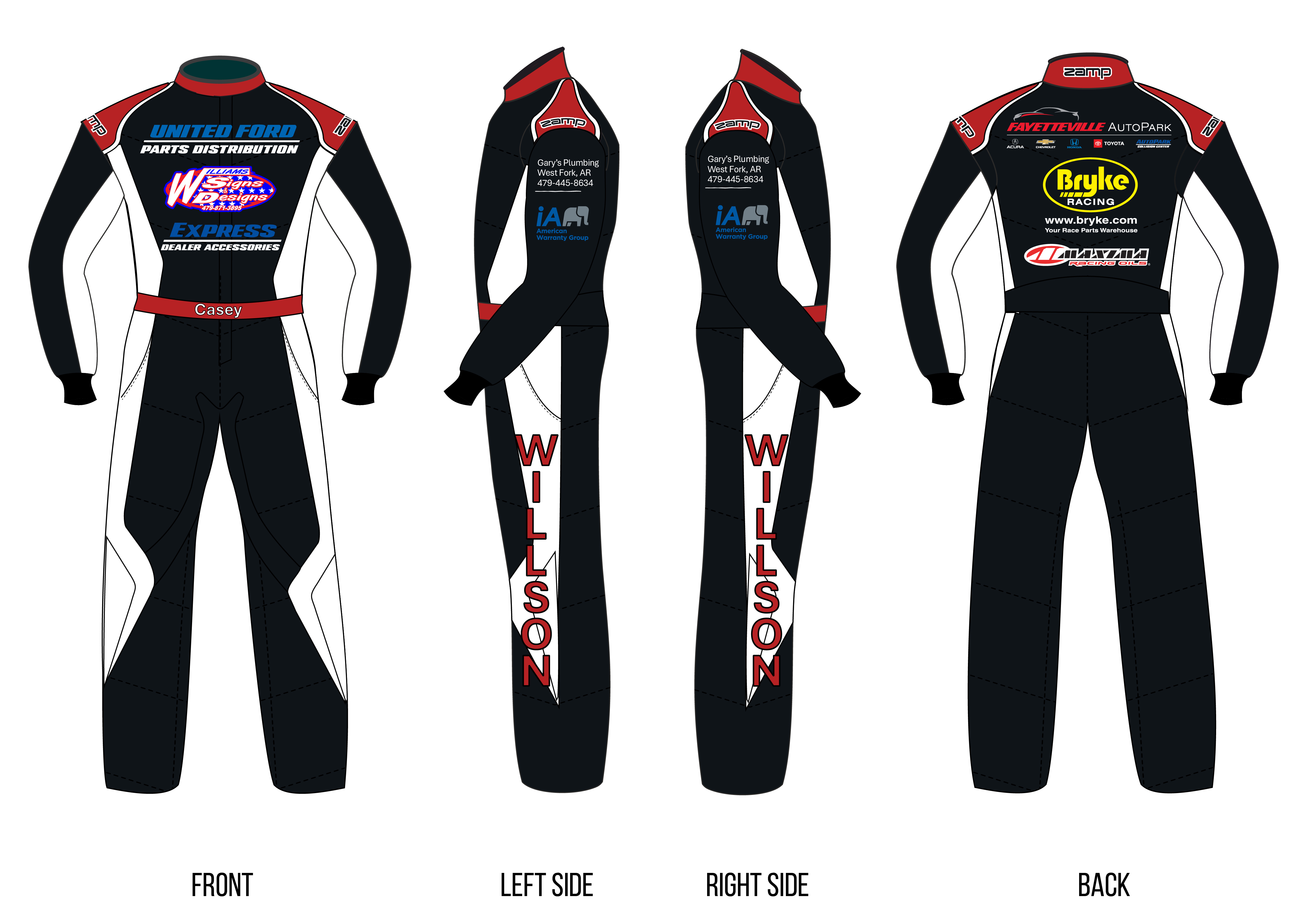 Custom Zamp racing suit