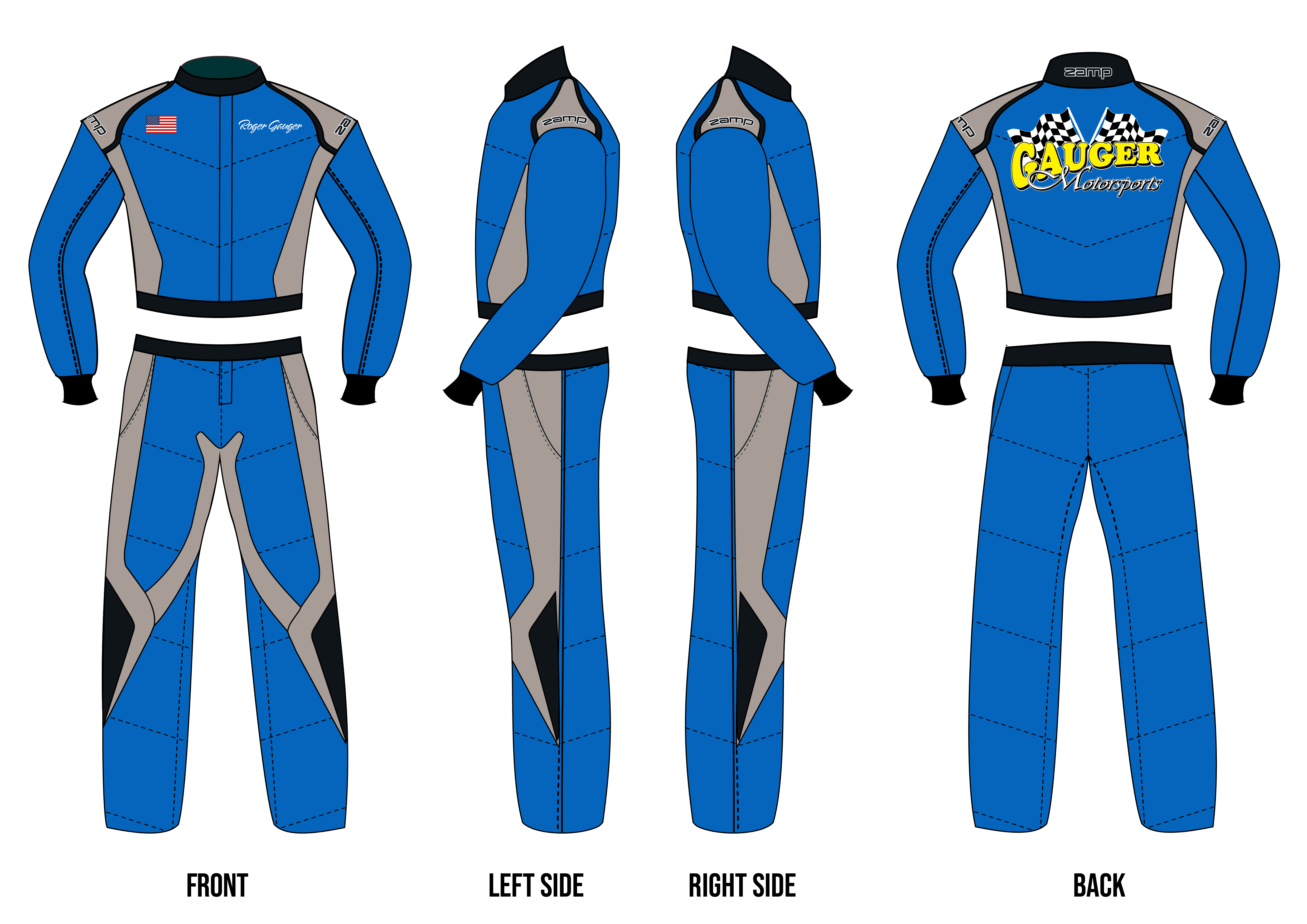 Custom Zamp racing suit