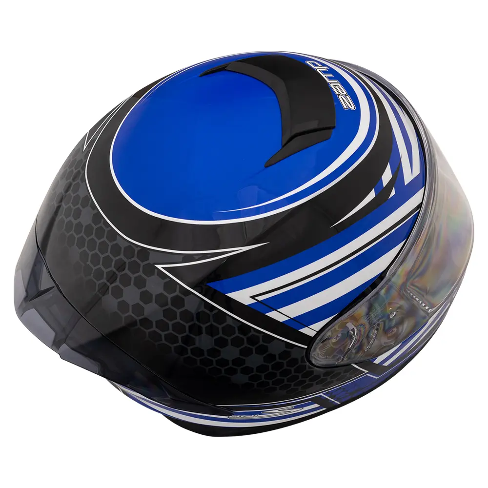 FR-4 Blue Graphic Helmet