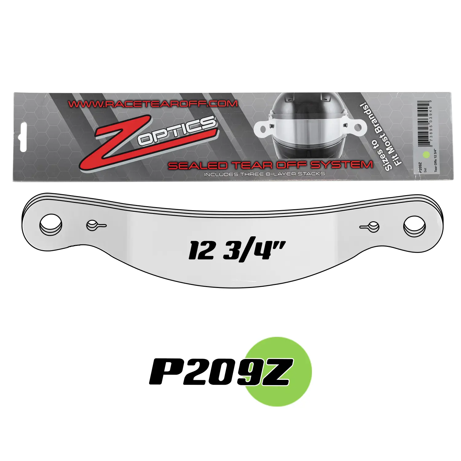 P209Z 12 3/4in Laminated Tear Offs