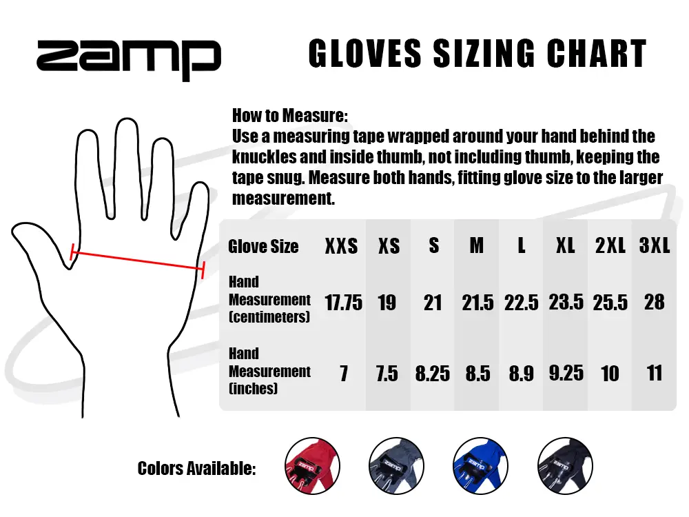 Zamp Socks Chart